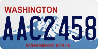 WA license plate AAC2458