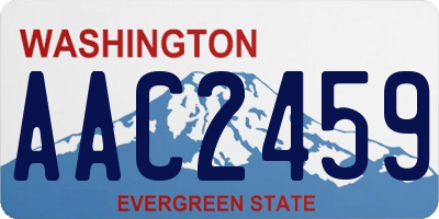 WA license plate AAC2459
