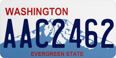 WA license plate AAC2462