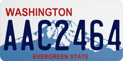 WA license plate AAC2464