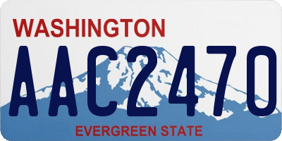 WA license plate AAC2470