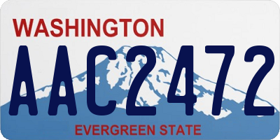 WA license plate AAC2472