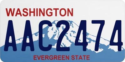 WA license plate AAC2474