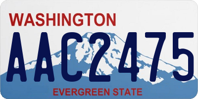 WA license plate AAC2475