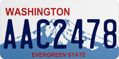WA license plate AAC2478