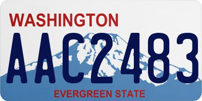 WA license plate AAC2483