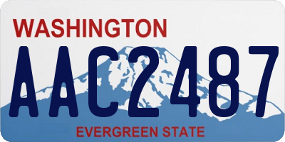 WA license plate AAC2487