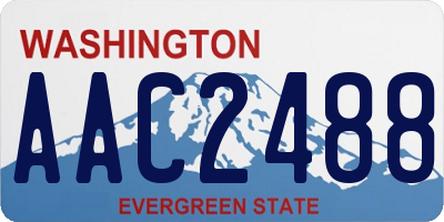 WA license plate AAC2488