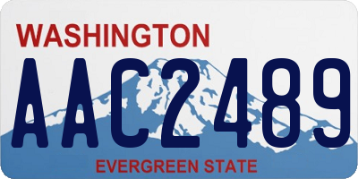 WA license plate AAC2489