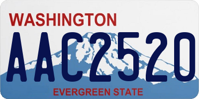 WA license plate AAC2520