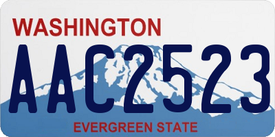 WA license plate AAC2523