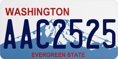 WA license plate AAC2525