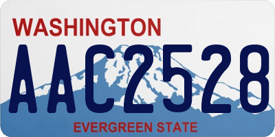 WA license plate AAC2528