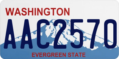 WA license plate AAC2570