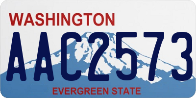 WA license plate AAC2573