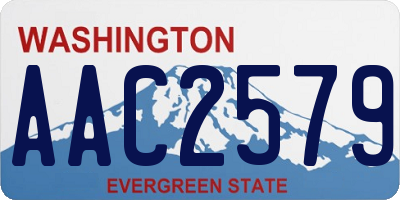 WA license plate AAC2579