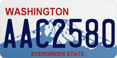 WA license plate AAC2580