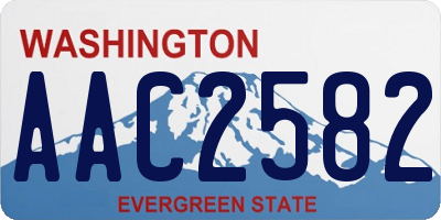 WA license plate AAC2582