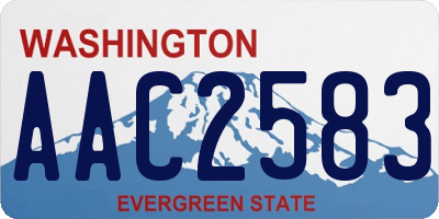 WA license plate AAC2583