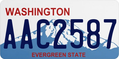 WA license plate AAC2587