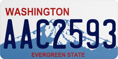 WA license plate AAC2593