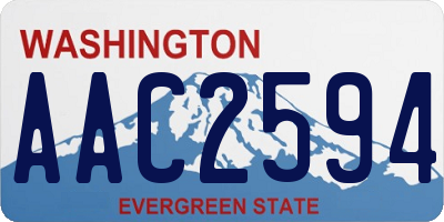 WA license plate AAC2594