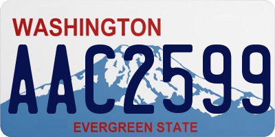 WA license plate AAC2599
