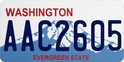 WA license plate AAC2605