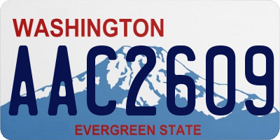 WA license plate AAC2609