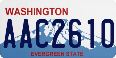 WA license plate AAC2610