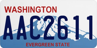 WA license plate AAC2611