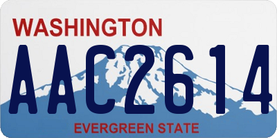 WA license plate AAC2614