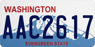 WA license plate AAC2617