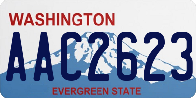 WA license plate AAC2623