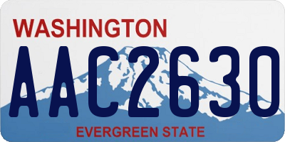 WA license plate AAC2630