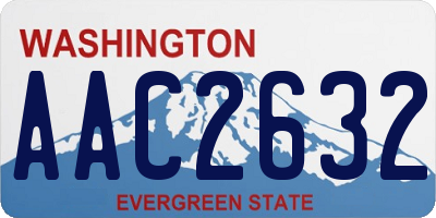WA license plate AAC2632