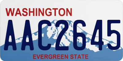 WA license plate AAC2645