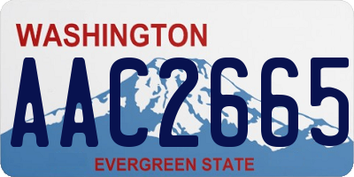 WA license plate AAC2665