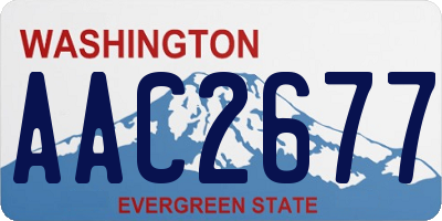 WA license plate AAC2677