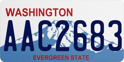 WA license plate AAC2683