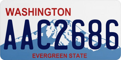 WA license plate AAC2686