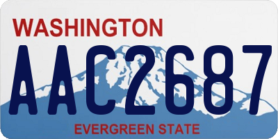WA license plate AAC2687