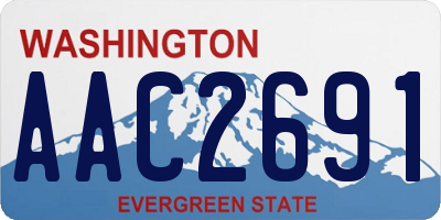 WA license plate AAC2691
