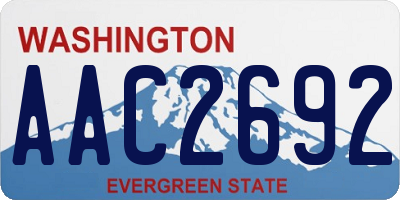 WA license plate AAC2692