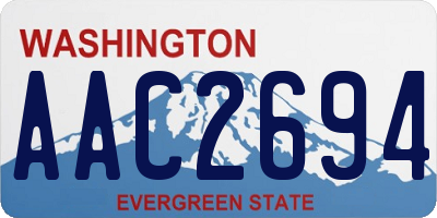 WA license plate AAC2694