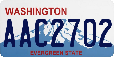 WA license plate AAC2702
