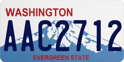 WA license plate AAC2712