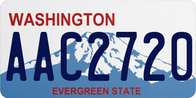 WA license plate AAC2720
