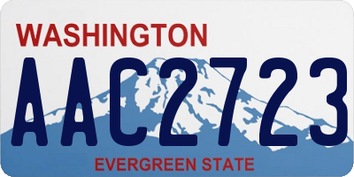 WA license plate AAC2723