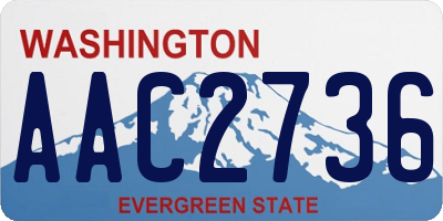 WA license plate AAC2736
